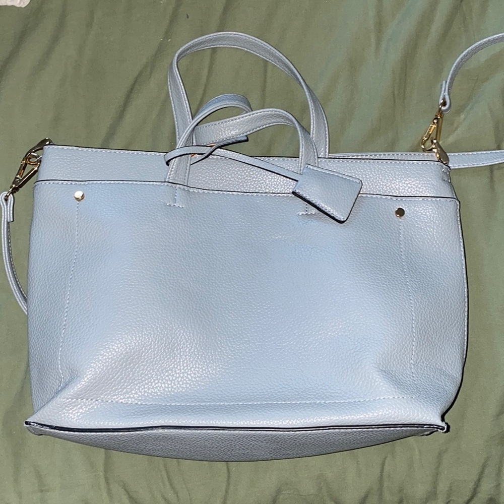Light blue leather purse